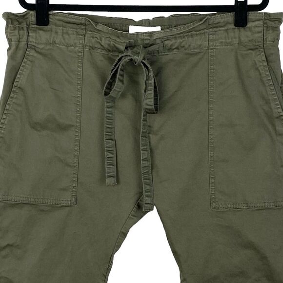 CURRENT / ELLIOTT The Tabloid Crop Pant Sz 2 M Olive Green Boho Chic - Picture 5 of 14
